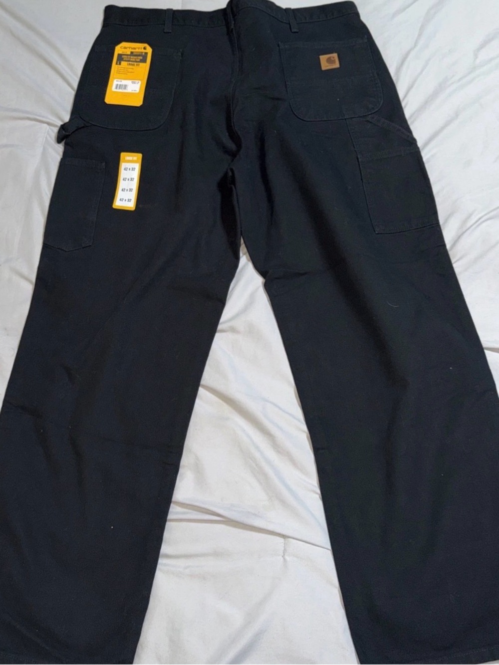 Carhartt Loose Fit Washed Duck Utility Work Pants 42x32 NWT Black BN0011-M